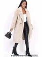 Jackie Double Breasted Borg Teddy Midi Coat Jackets & Coats LoveAdora