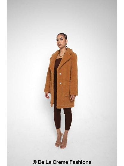 Jacqueline Oversized Teddy Coat Jackets & Coats LoveAdora