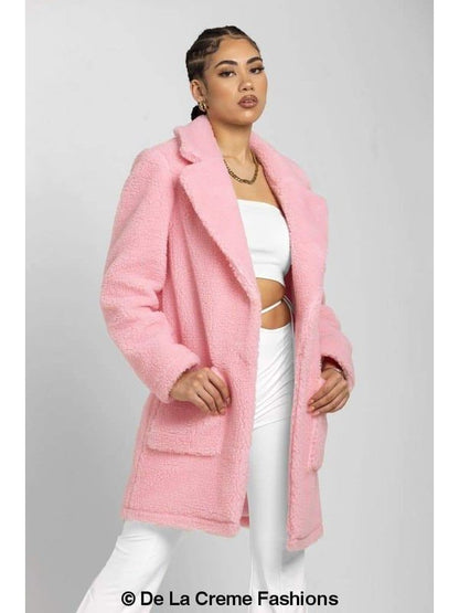 Jacqueline Oversized Teddy Coat Jackets & Coats LoveAdora