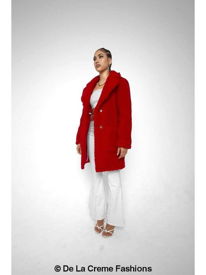 Jacqueline Oversized Teddy Coat Jackets & Coats LoveAdora