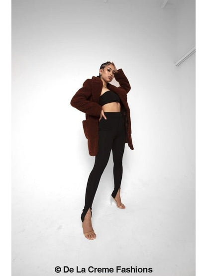 Jacqueline Oversized Teddy Coat Jackets & Coats LoveAdora