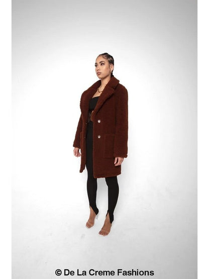 Jacqueline Oversized Teddy Coat Jackets & Coats LoveAdora