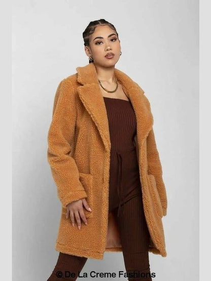 Jacqueline Oversized Teddy Coat Jackets & Coats LoveAdora