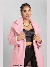 Load image into Gallery viewer, Janine Double Breasted Borg Teddy Coat Jackets &amp; Coats LoveAdora