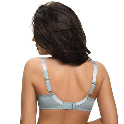 Lace Balconette Bra in Gray by Gorsenia Paris