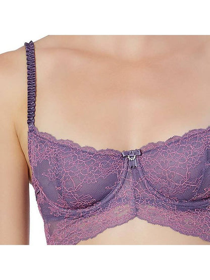 Longline Lace Demi Cup Bra Montelle Boudoir Glamour Longline Bra LoveAdora