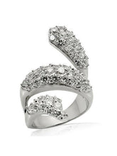 Load image into Gallery viewer, Rhodium 925 Sterling Silver Ring with AAA Grade CZ in Clear Ring LoveAdora