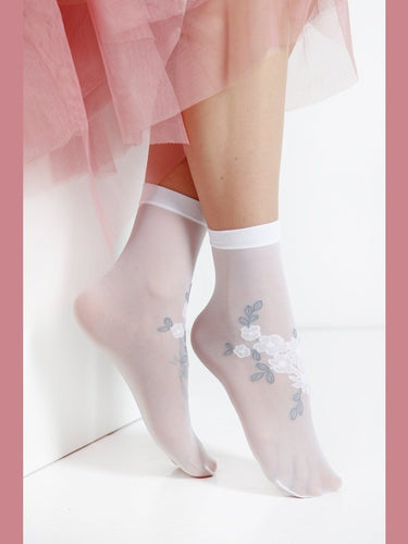 MATILDE sheer white socks for women Women's Clothing LoveAdora