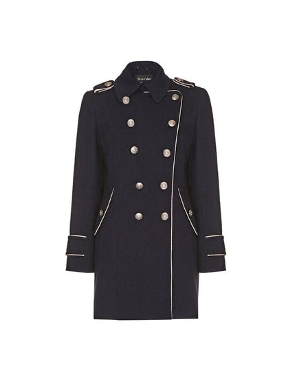 Military Coat with Contrast Buttons C10215 Jackets & Coats LoveAdora