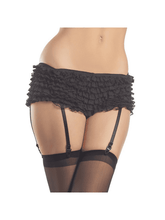 Load image into Gallery viewer, RUFFLED BOOTY SHORTS WITH GARTER STRAPS BE WICKED BW1076 Boyshorts LoveAdora