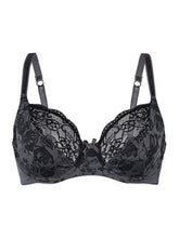 Load image into Gallery viewer, Sassa Charming Floral Semi Sheer Lace Demi Bra Demi Bra LoveAdora