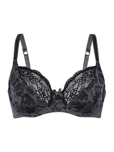 Sassa Charming Floral Semi Sheer Lace Demi Bra Demi Bra LoveAdora