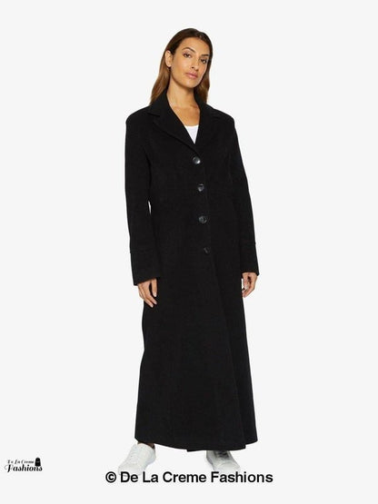 Slim Fit Wool Blend Longline Maxi Coat Jackets & Coats LoveAdora