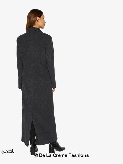 Slim Fit Wool Blend Longline Maxi Coat Jackets & Coats LoveAdora