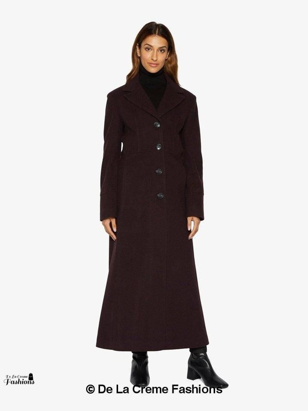 Slim Fit Wool Blend Longline Maxi Coat Jackets & Coats LoveAdora