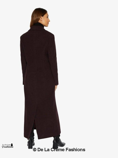 Slim Fit Wool Blend Longline Maxi Coat Jackets & Coats LoveAdora