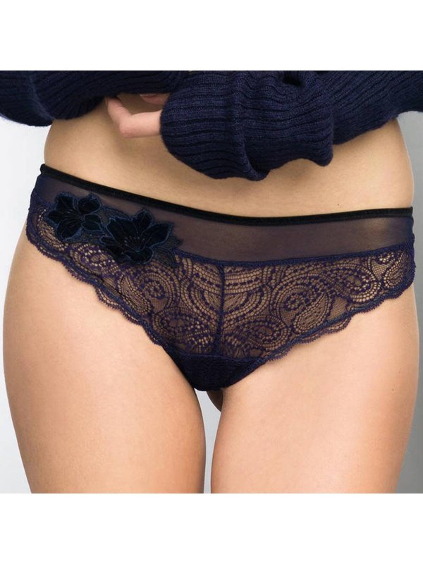 Lise Charmel Fleur de Kerala Luxury Sheer Lace Tanga Panty Lingerie & Underwear LoveAdora