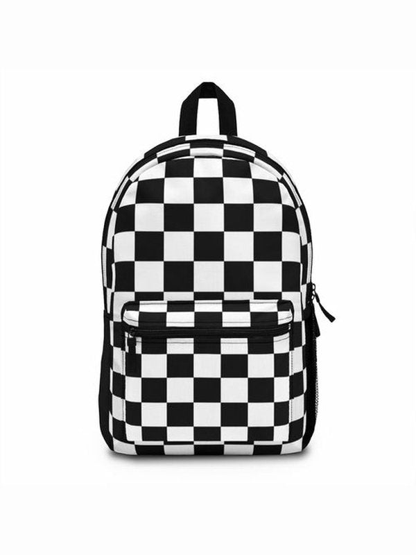 Uniquely You Backpack - Checker Black and White School/Work Travel Backpack LoveAdora
